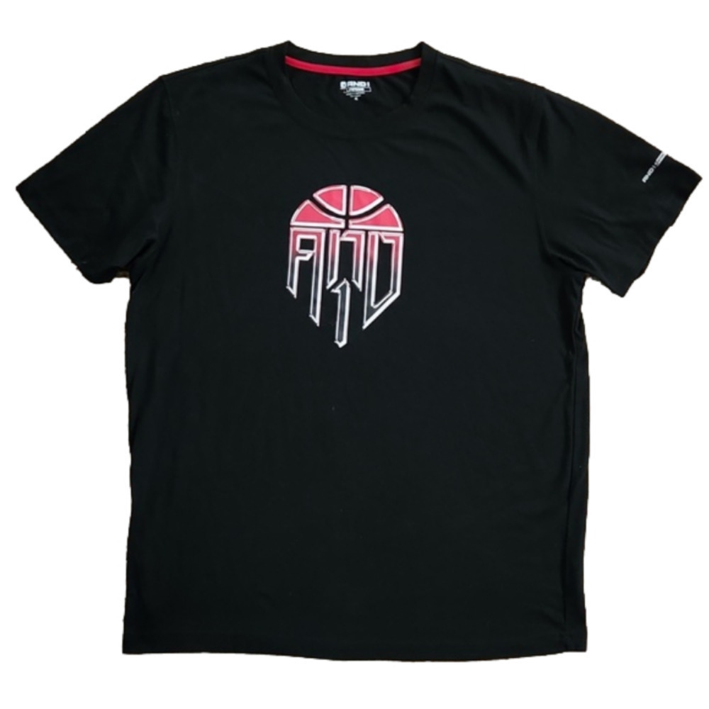 3/$20 And1 Black Red & White Basketball T-shirt